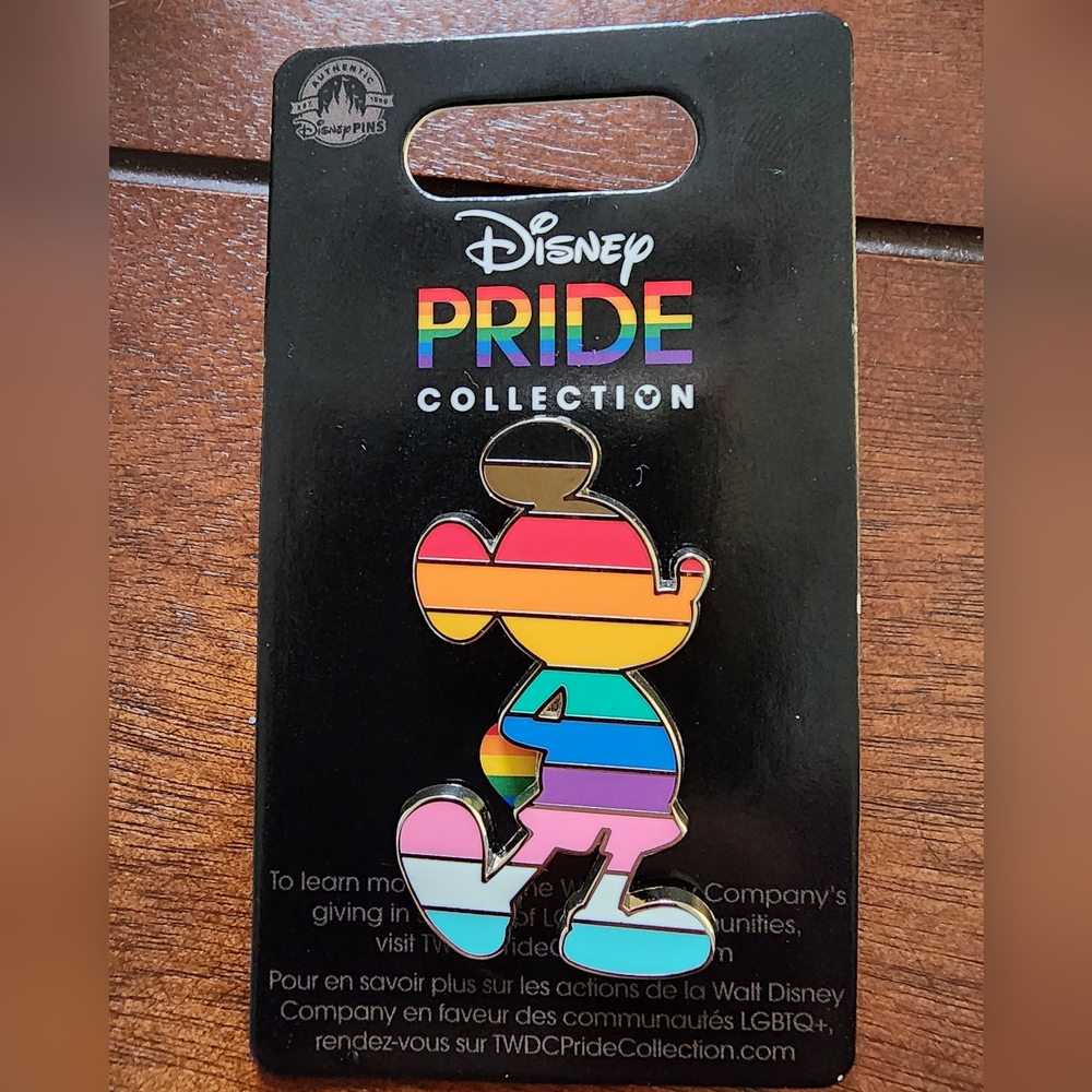 2023 Disney Parks Pride Collection MICKEY MOUSE Silhouette Rainbow Pin LGBTQUIA+